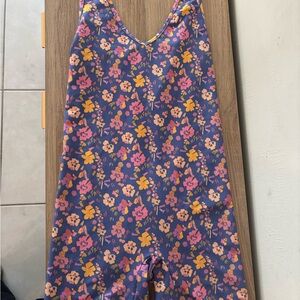 Skatie Kids Floral Romper - Blue and Pink